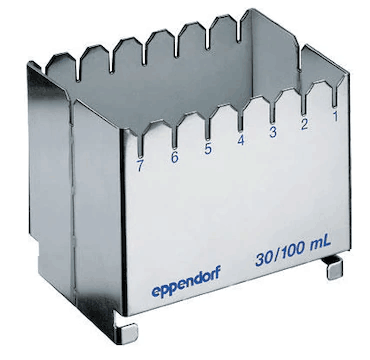德國(guó)艾本德（Eppendorf）ReservoirRack,用于存放10mL、30mL和100mL試劑槽。最多可以放置7個(gè)試劑槽模塊或試劑槽